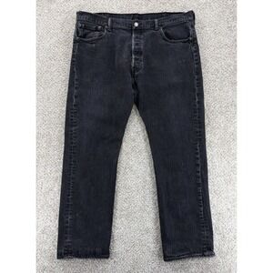 Levis‎ 501 Jeans Mens 40x30 (Fits 38x29) Listless Faded Black Stretch Denim 2016